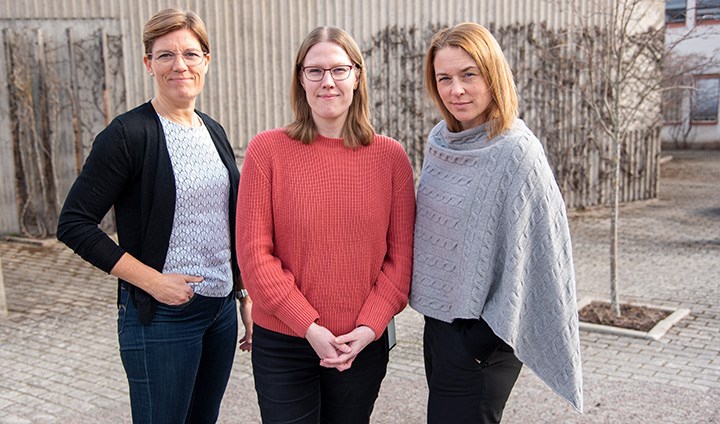 Åsa Källström, Sara Thunberg och Anna Petersén.