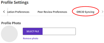 4a. Profile settings.