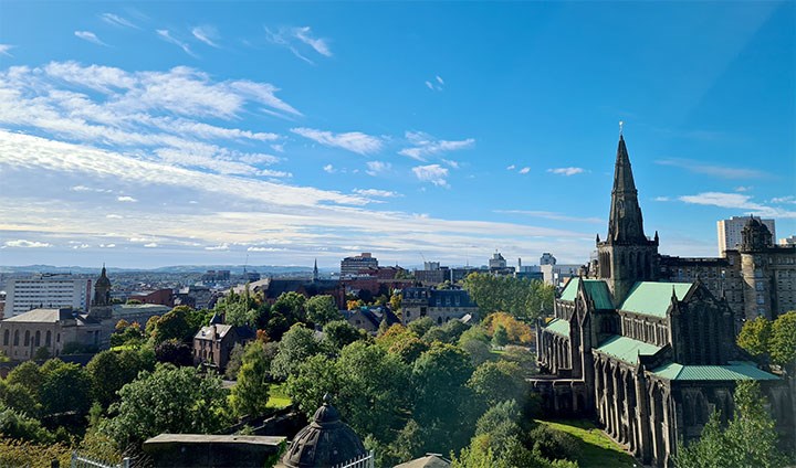 En vy över staden Glasgow.