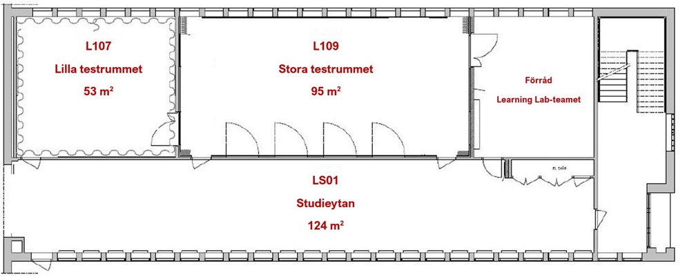 Planritning över Learning Lab