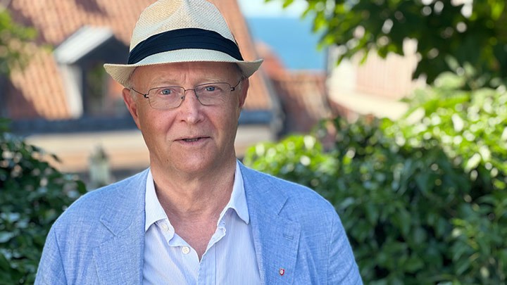 Johan Schnürer på plats i Almedalen.
