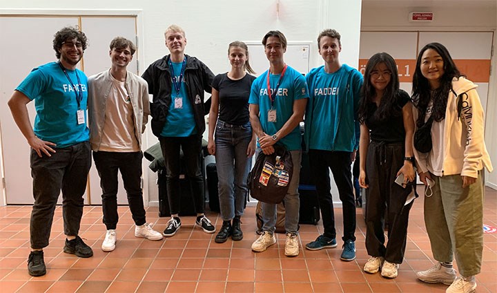 Utbytesstudenter i Långhuset på Örebro universitet.