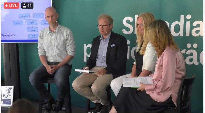 I panelen satt Erik Jannesson, Expert effektmätning, Serus, Tommy Borglund och Stina Liljekvist, Ordförande, Skandias stiftelse Idéer för livet. Moderator var Christina Wahlström, Idéer för livet.