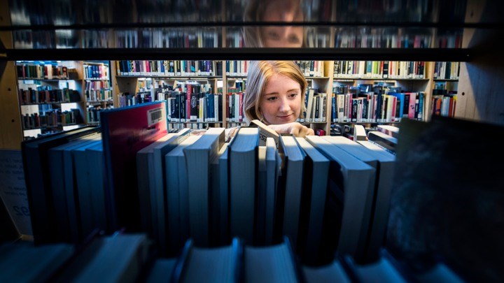 Selecting a book in the library