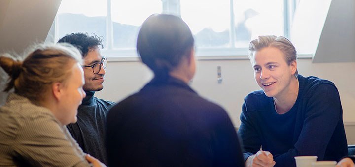 Students at a profession profile sitting.