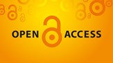 The Open Access logotype on an orange background.