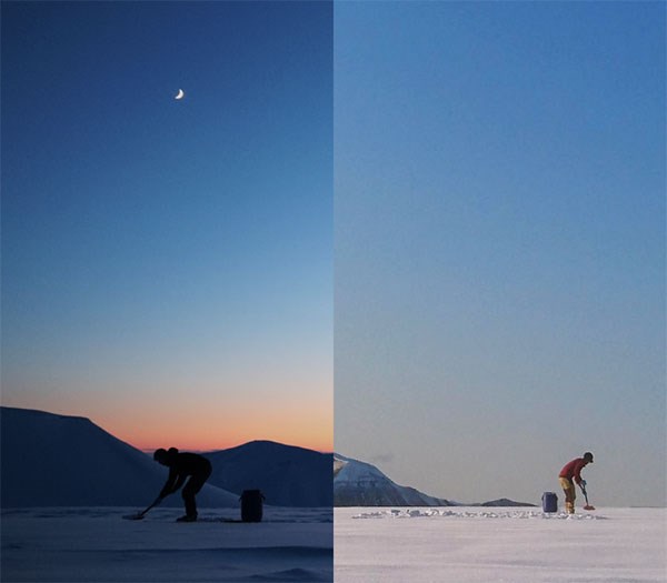 Vinterlandskap på Svalbard