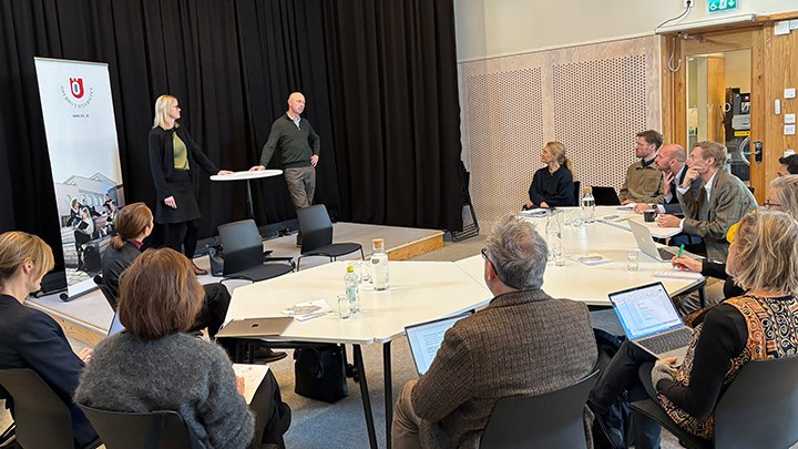 Lena och Anders Kadesjö från Nora Glassfabrik var två av deltagarna på Samverkanplattformen Mat och hälsas pitchevent.