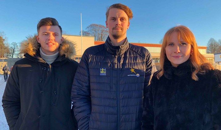 Jenz Jangdin, Anton Andersson och Jennifer Schlyter 