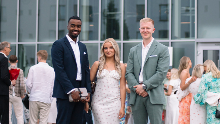 Mohamed Farah, Alexandra Douglas och Ludwig Engvall.