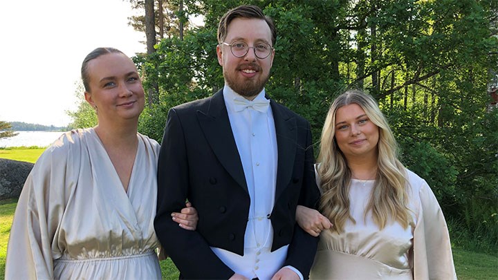 Ida Dagson, Albin Olsson och Ebba Rensvik.