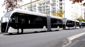 Picture of autonomous buses.