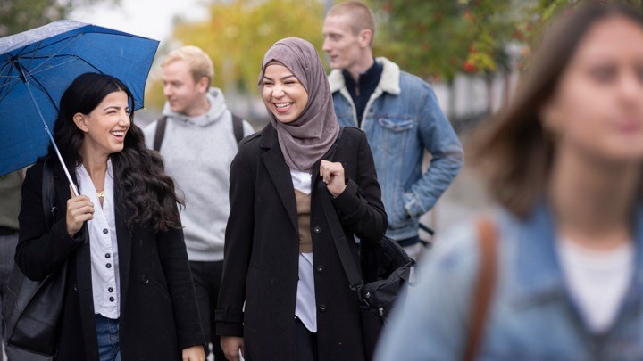 students laughing