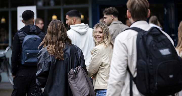 student on campus