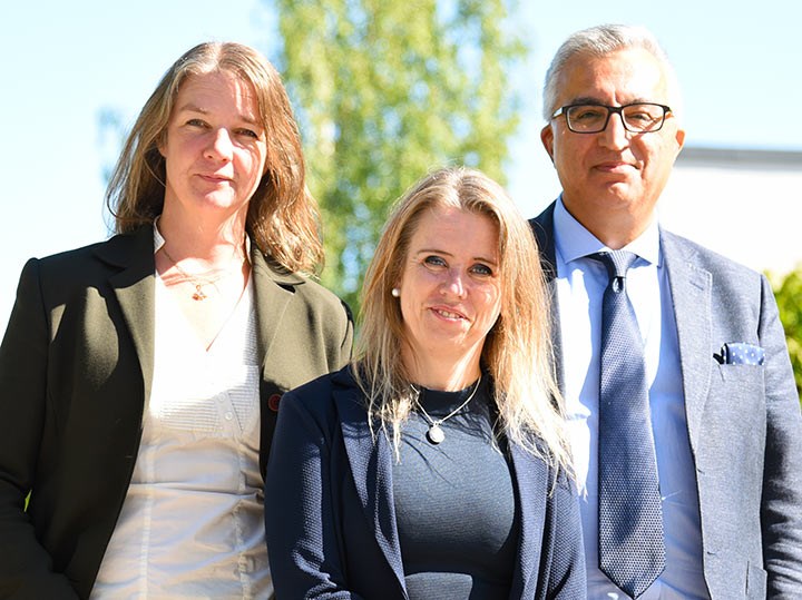 Kerstin Winge, Christina Öberg och Nader Asnafi.