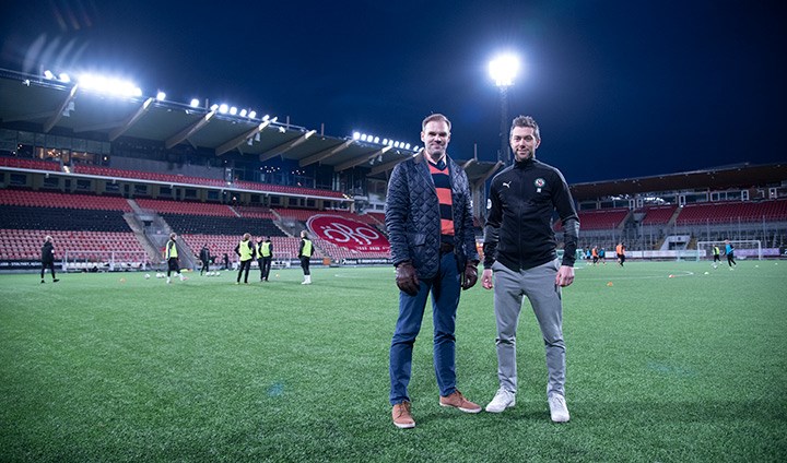 Peter Edholm och Jimmy Högberg på Behrn Arena