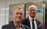 Landsbygdsminister Sven-Erik Bucht och rektor Johan Schnürer.