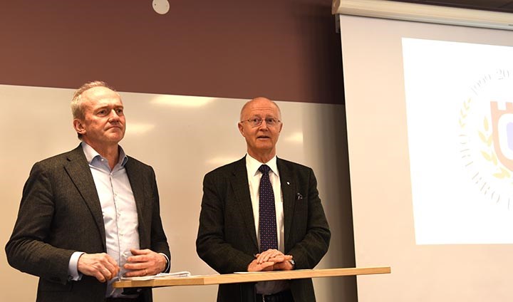 Joakim Stymne, SCB, och Johan Schnürer, rektor.